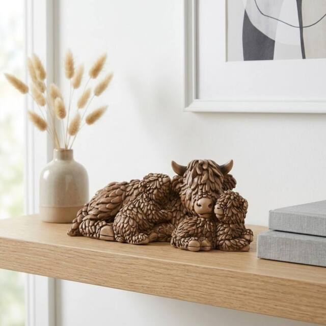 Garden Greatness Hughie Highland Cow Lying Babies - Size: 1 Pack