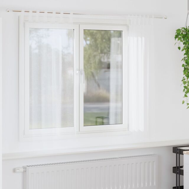 Berkfield Home Curtains with Curtains 2 pcs White 140 x 175 cm Polyester - image 1