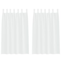 Berkfield Home Curtains with Curtains 2 pcs White 140 x 175 cm Polyester - thumbnail 2