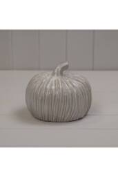 KDMD Grey Cosy Glazed Ceramic Pumpkin in Off-White - thumbnail 2
