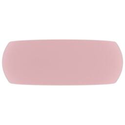 Berkfield Home Luxury Wash Basin Round Matt Pink 40x15 cm Ceramic - thumbnail 4