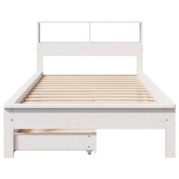 Berkfield Home Bookcase Bed without Mattress White 100x200 cm Solid Wood Pine - thumbnail 4