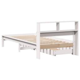 Berkfield Home Bookcase Bed without Mattress White 100x200 cm Solid Wood Pine - thumbnail 6