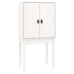 Berkfield Home Highboard White 60x40x120 cm Solid Wood Pine - Size: 60 x 40 x 120 cm - thumbnail 5