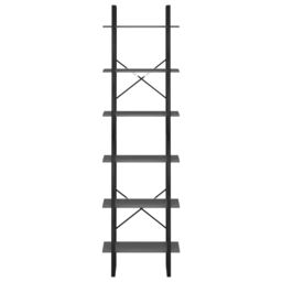 Berkfield Home Storage Shelf Grey 60x30x210 cm Engineered Wood - Size: 60 x 30 x 210 cm - thumbnail 5