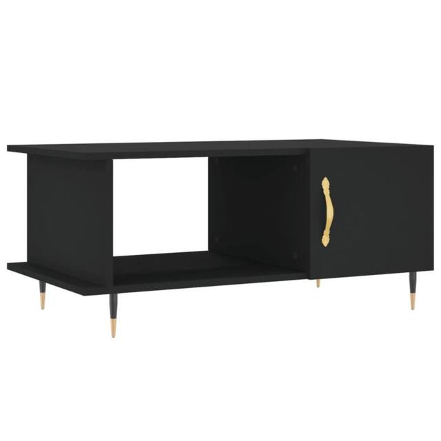 Berkfield Home Coffee Table Black 90x50x40 cm Engineered Wood - Size: 90 x 50 x 40 cm - image 1