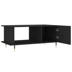 Berkfield Home Coffee Table Black 90x50x40 cm Engineered Wood - Size: 90 x 50 x 40 cm - thumbnail 6