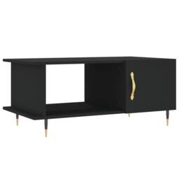 Berkfield Home Coffee Table Black 90x50x40 cm Engineered Wood - Size: 90 x 50 x 40 cm