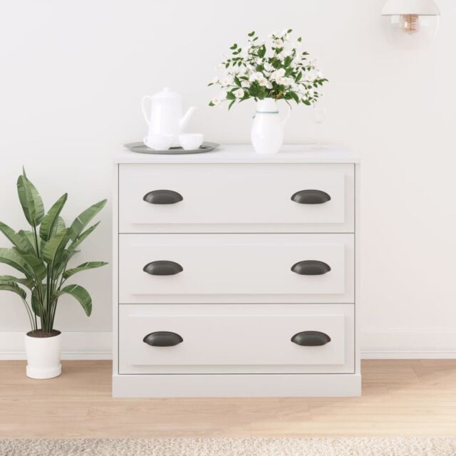 Berkfield Home Sideboard White 70x35.5x67.5 cm Engineered Wood - image 1
