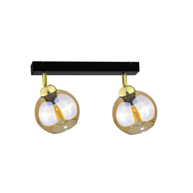 Netlighting Thea Twin Ceiling Spotlight Gold 50cm 2x E27 in Black