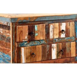 Indian Hub Coastal 4 Drawer Chest - Wood - L40 x W90 x H90 cm in Brown - thumbnail 3