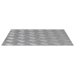Berkfield Home Stylish Aluminum Checker Plates 2 pcs Non-Slip 50x50 cm in Silver - Size: Medium - thumbnail 4