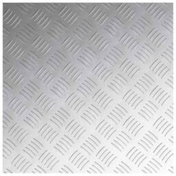 Berkfield Home Stylish Aluminum Checker Plates 2 pcs Non-Slip 50x50 cm in Silver - Size: Medium - thumbnail 5