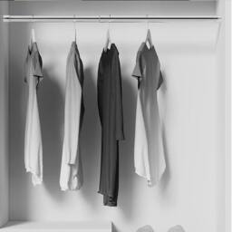VOGREX 80-150cm Adjustable Stainless Steel Wardrobe Rail UK in Silver - thumbnail 4