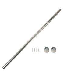 VOGREX 80-150cm Adjustable Stainless Steel Wardrobe Rail UK in Silver