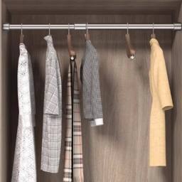 VOGREX 80-150cm Adjustable Stainless Steel Wardrobe Rail UK in Silver - thumbnail 6