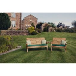 Churnet Valley Garden Furniture Ltd Valley 1X3B 1X2B Set with Tray - Fully Assembled - Set of Cushions Inc in Brown - thumbnail 5