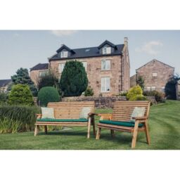 Churnet Valley Garden Furniture Ltd Valley 1X3B 1X2B Set with Tray - Fully Assembled - Set of Cushions Inc in Brown - thumbnail 4