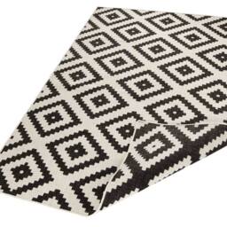 THE RUGS Malta Reversible Indoor Outdoor Rug Flatweave Polypropylene in Black - Size: 160 cm x 230 cm - thumbnail 3