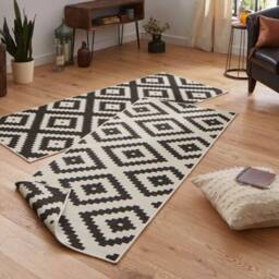 THE RUGS Malta Reversible Indoor Outdoor Rug Flatweave Polypropylene in Black - Size: 160 cm x 230 cm - thumbnail 8