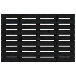 Berkfield Home Wall Headboard Black 106x3x63 cm Solid Wood Pine - Size: 106 x 3 x 63 cm - thumbnail 4
