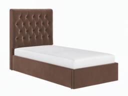 Flair Milan Velvet Single Ottoman Bed in Brown - thumbnail 4