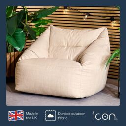 icon Natalia Outdoor Woven Adults Bean Bag Armchair in Natural - thumbnail 4