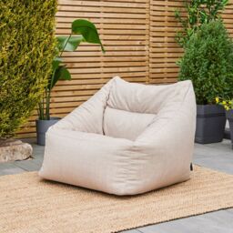 icon Natalia Outdoor Woven Adults Bean Bag Armchair in Natural - thumbnail 1
