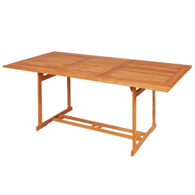 Berkfield Home Beautiful 7 Piece Garden Dining Set Solid Teak Wood in Brown - image 1