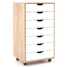 Costway Modern 7-Drawer Chest Mobile Lateral Filing Cabinet Home Office Storage Cabinet - thumbnail 2