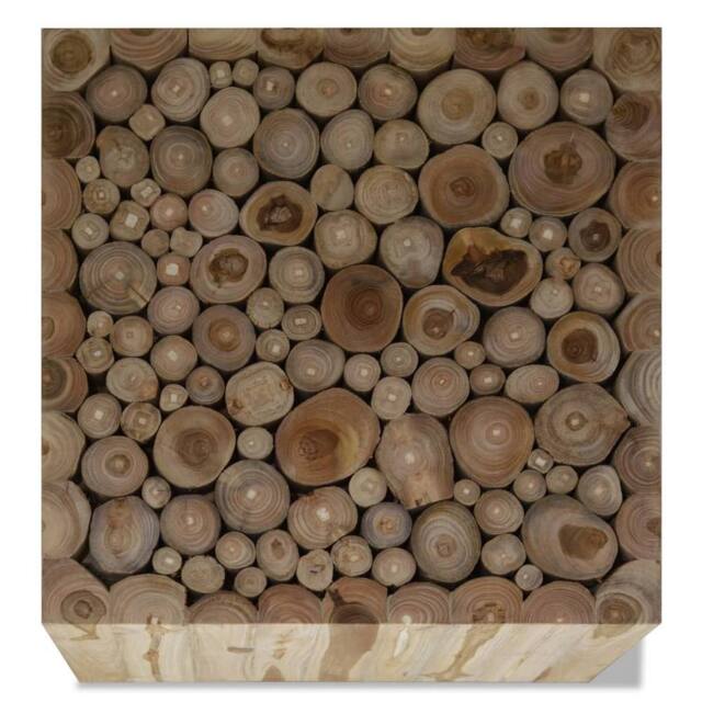 Berkfield Home Beautiful Coffee Table Genuine Teak 50x50x35 cm in Brown - Size: 50 x 50 x 35 cm - image 1
