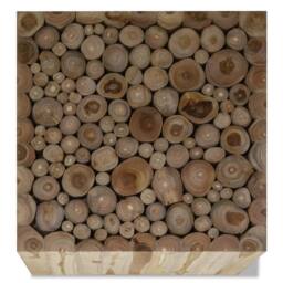 Berkfield Home Beautiful Coffee Table Genuine Teak 50x50x35 cm in Brown - Size: 50 x 50 x 35 cm - thumbnail 1