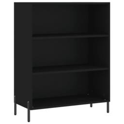 Berkfield Home Highboard Black 69.5x32.5x180 cm Engineered Wood - thumbnail 4