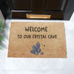 Artsy Mats Welcome To Our Crystal Cave Doormat (60 x 40cm) in Brown - Size: 40 cm x 60 cm - thumbnail 1