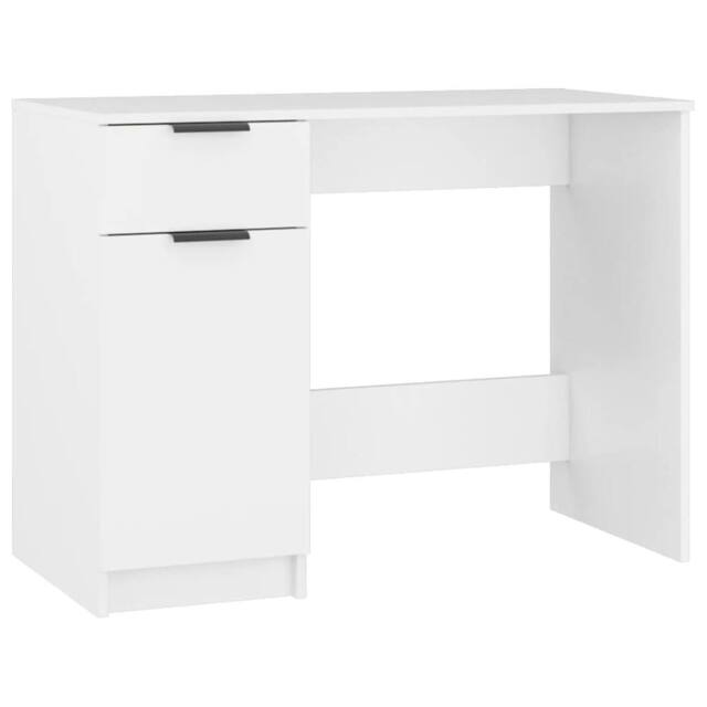 Berkfield Home Desk White 100x50x75 cm Engineered Wood - Size: 100 x 50 x 75 cm - image 1