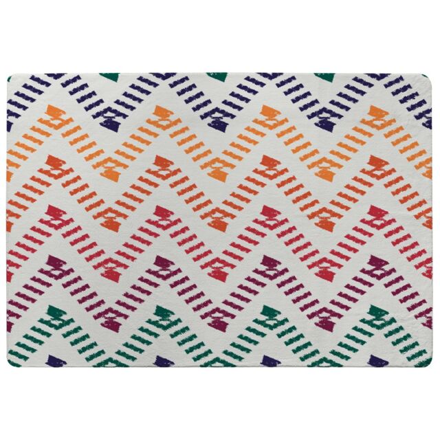 Benjamin Tate Design Freehand Horizontal Zigzag & Chevron Stripes Rug in Natural - Size: Large - image 1