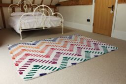 Benjamin Tate Design Freehand Horizontal Zigzag & Chevron Stripes Rug in Natural - Size: Large - thumbnail 3