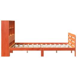 Berkfield Home Full Bed Frame without Mattress Wax Brown 135x190 cm Double Solid - thumbnail 5