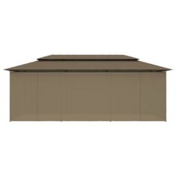 Berkfield Home Gazebo with Curtains 600x298x270 cm Taupe 180 g/m ² in Stone - Size: 600 x 298 x 270 cm - thumbnail 5