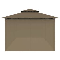 Berkfield Home Gazebo with Curtains 600x298x270 cm Taupe 180 g/m ² in Stone - Size: 600 x 298 x 270 cm - thumbnail 6