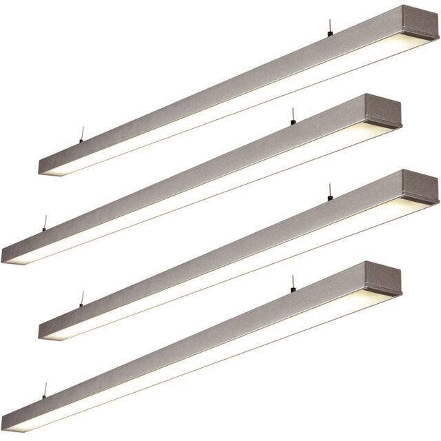 Loops 4 PACK Commercial LED Suspension Light - 1494mm x 68mm - 26W CCT LED Module - image 1