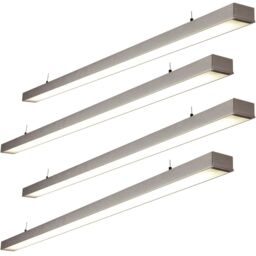 Loops 4 PACK Commercial LED Suspension Light - 1494mm x 68mm - 26W CCT LED Module - thumbnail 1
