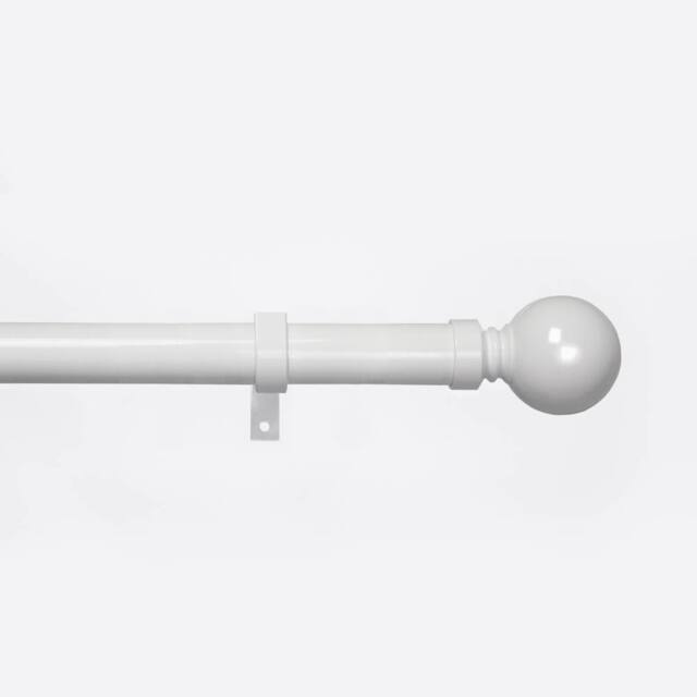 Blinds Outlet Metal extendable curtain pole in White - Size: 220 cm - image 1