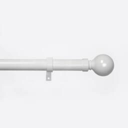 Blinds Outlet Metal extendable curtain pole in White - Size: 220 cm - thumbnail 1