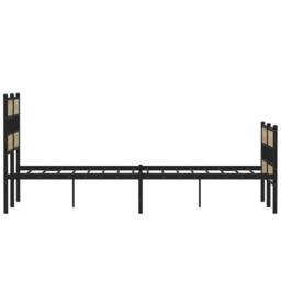 Berkfield Home Metal Bed Frame without Mattress Sonoma Oak 120x200 cm in Brown - thumbnail 5