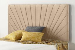 Somnior Platinum Ortho Sprung Memory Foam Mattress with Divan Bed with Headboard Plush Fabric in Beige - Size: Small Single - thumbnail 5