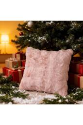 Living and Home Plush Throw Pillow Cover Pillowcase in Pink - thumbnail 3