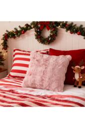 Living and Home Plush Throw Pillow Cover Pillowcase in Pink - thumbnail 2
