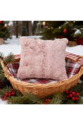 Living and Home Plush Throw Pillow Cover Pillowcase in Pink - thumbnail 4