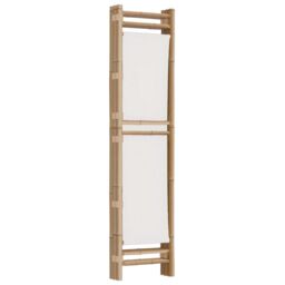 Berkfield Home Folding 3-Panel Room Divider 120 cm Bamboo & Canvas in Beige - thumbnail 6